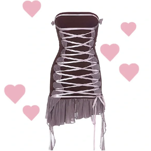 Lace-Up Ruffle Mini 🎀 - Picture 2 of 3